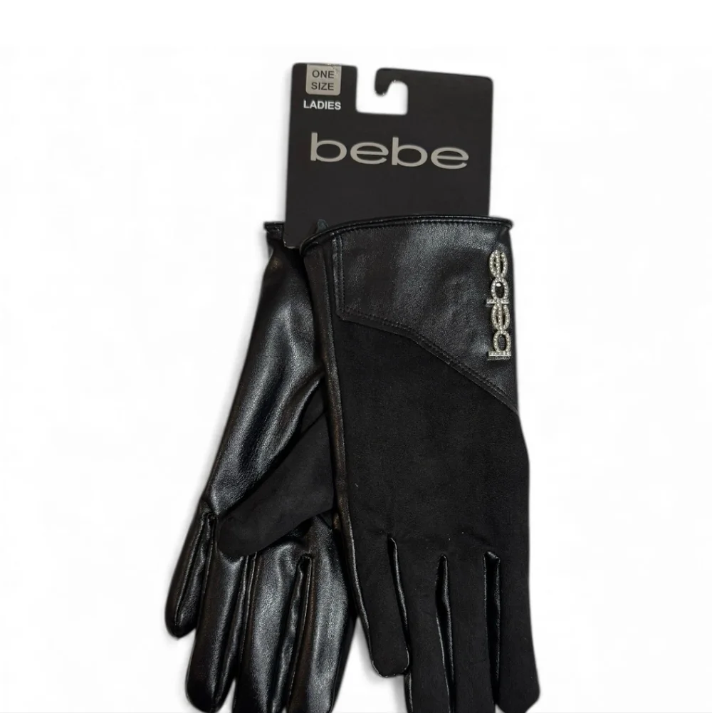 Bebe Elegant Black Gloves